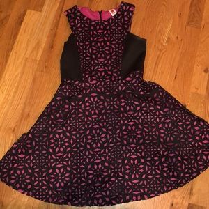 Pink/Black skater dress - girls 12